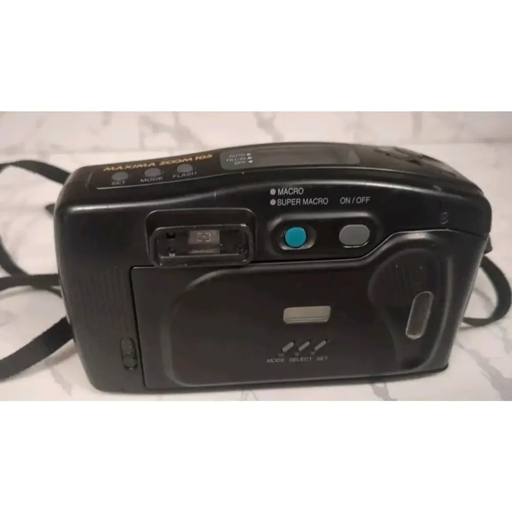 Samsung Maxima Zoom 105 35mm Film Camera 38-105mm Macro Lens Tested And Works.